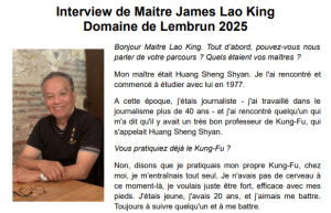 Une interview d&rsquo;un maître de notre école : Sigung Lau Kung King